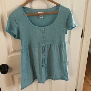 Blue maternity top
